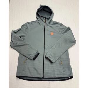 Topo Designs Hoodie Womens Size Large Full Zipper Gray Long Sleeve